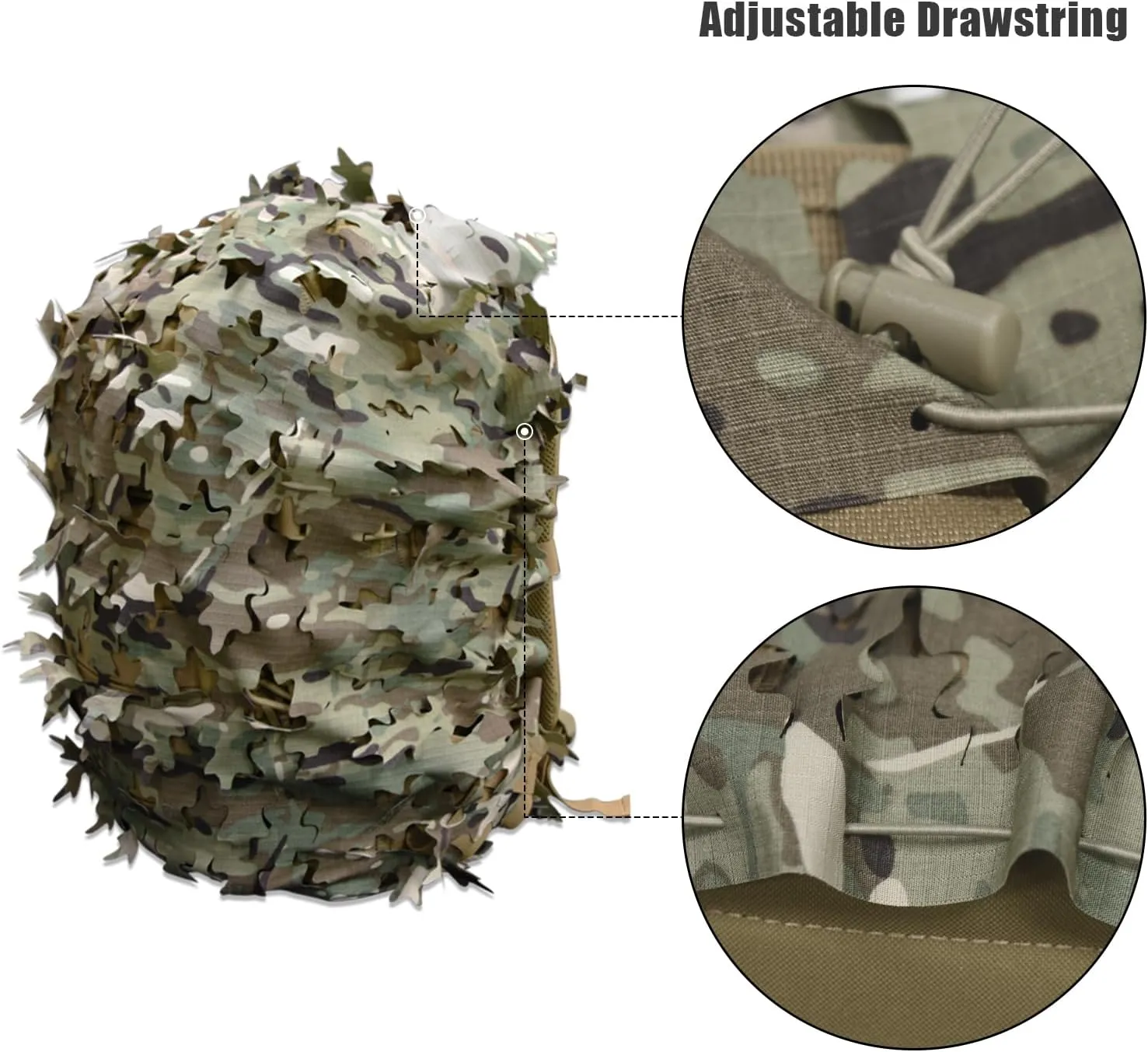 LOOGU Tactical Backpack Cover, Breathable Mesh Camo Camouflage Pack Cover Great for Tactical Military Gear Combat (Backpack Not Included)