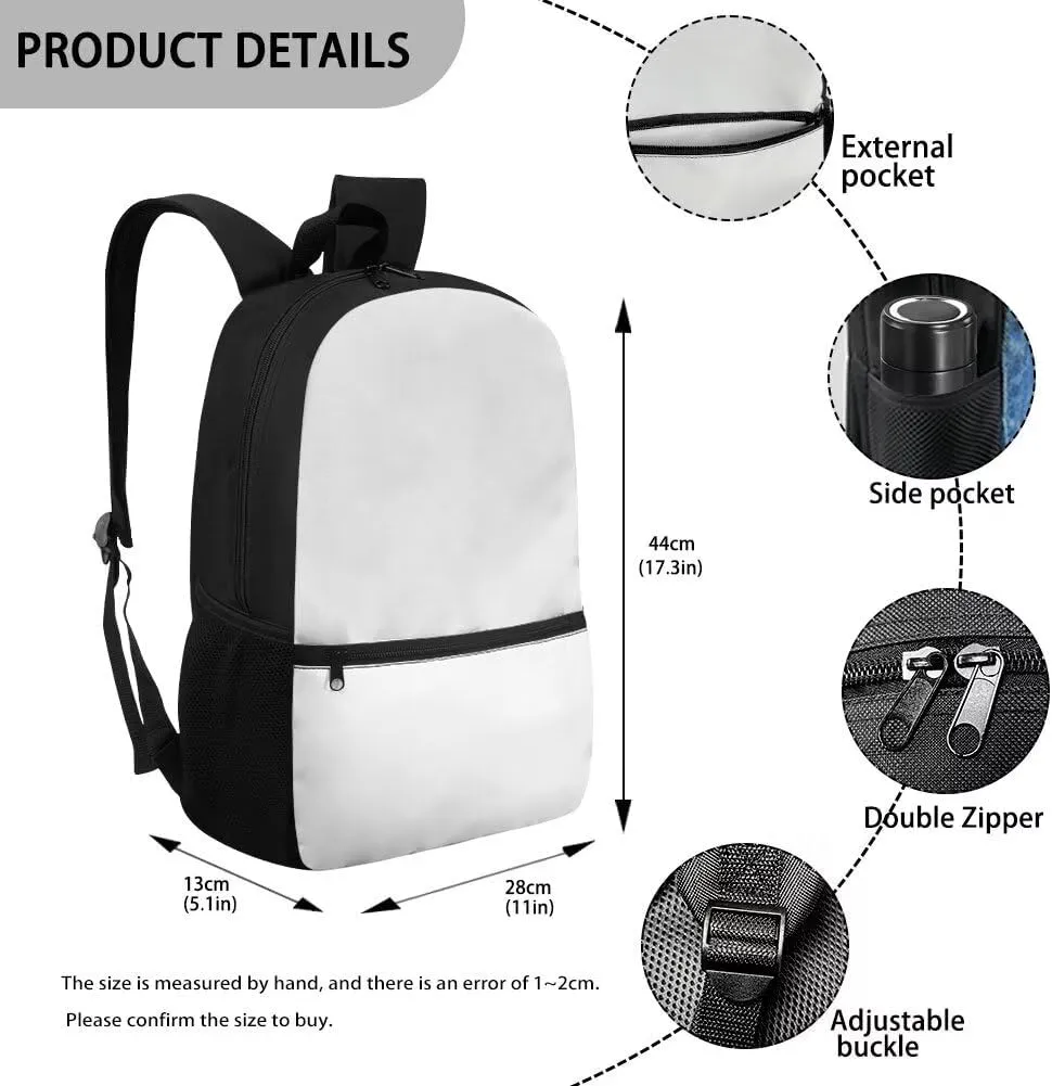 Lotusorchid Basset Hound Students Bookbag for Kids 6-8, Storage School Backpacks with Lunch Bag Pencil Case, Kids School Bag with External Pocket, Portable 3PCs Backpack Set for Boys Girls, Black