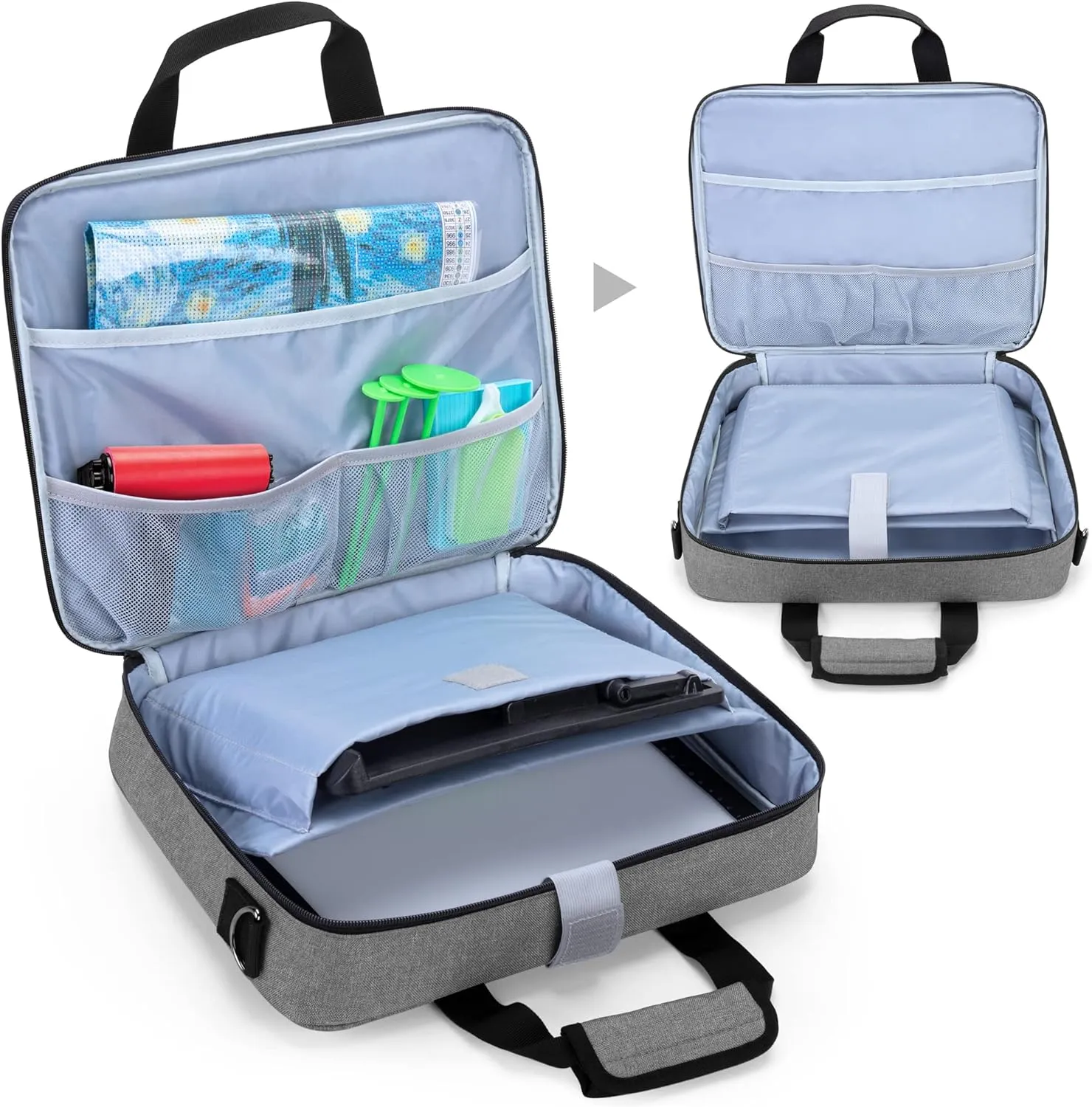 LUXJA Carrying Bag for A4 Light Pad and Diamond Painting Tools, Protective Case for Diamond Painting Light Box and Accessories (Fits for A4 Light Pad), Gray (Bag Only)