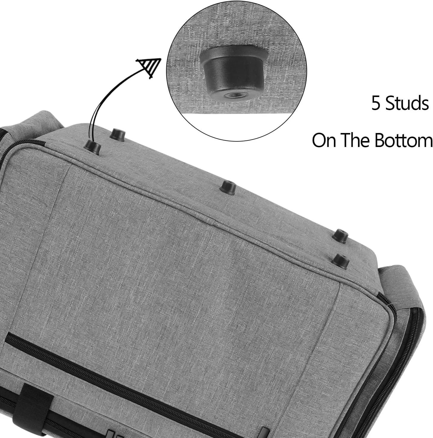 LUXJA Sewing Machine Case with Removable Padding Pad, Travel Case for Sewing Machine and Accessories (Fit for Most Standard Sewing Machines), Gray (Bag Only)
