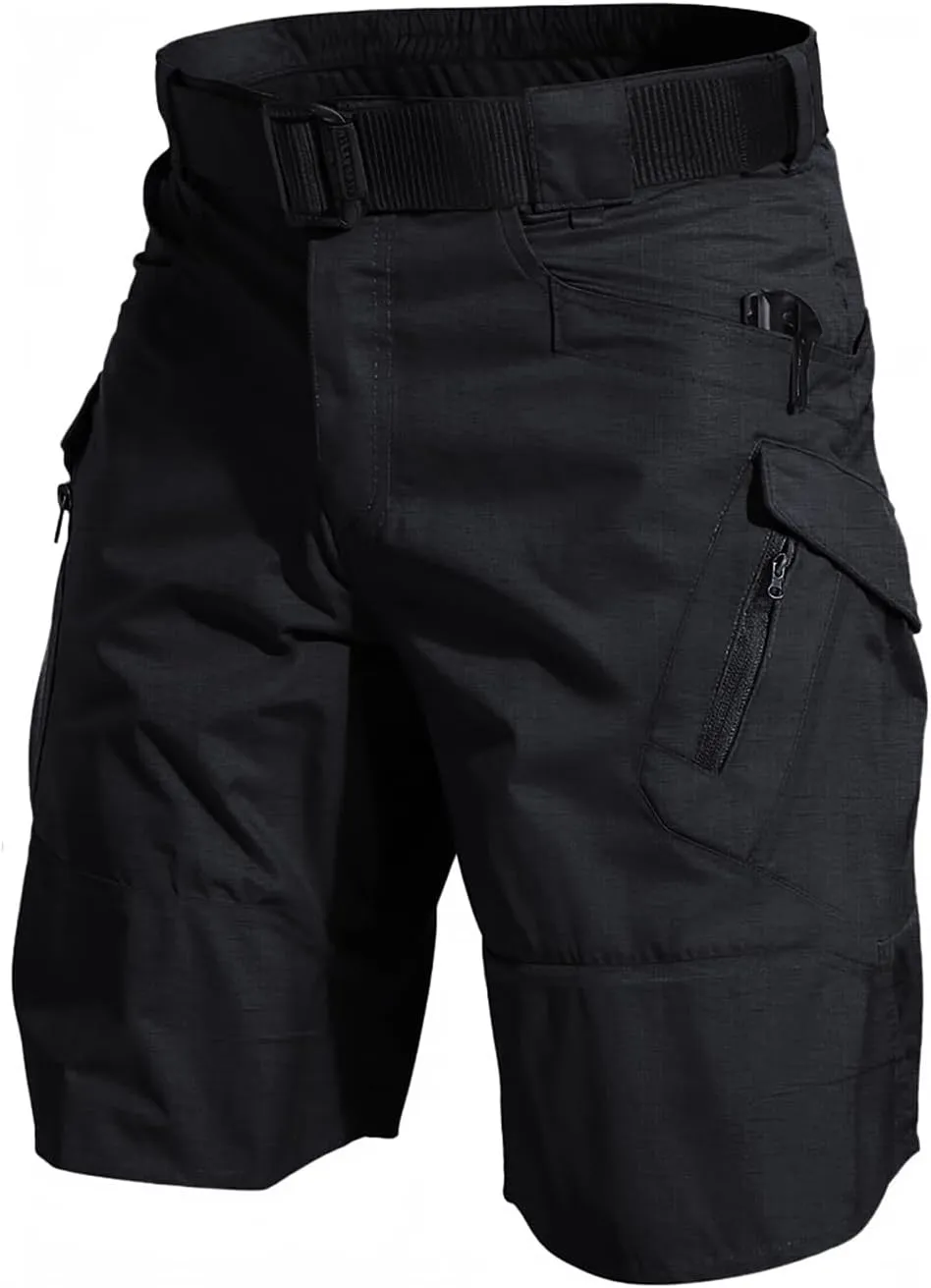 LYRXXX Men's Cargo Shorts for Hiking Outdoor Travel Lightweight Quick-Drying Waterproof Tactical Shorts with Multiple Pockets