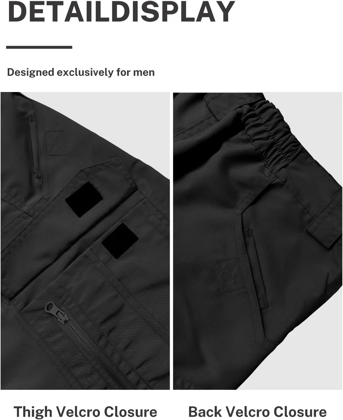 LYRXXX Men's Cargo Shorts for Hiking Outdoor Travel Lightweight Quick-Drying Waterproof Tactical Shorts with Multiple Pockets