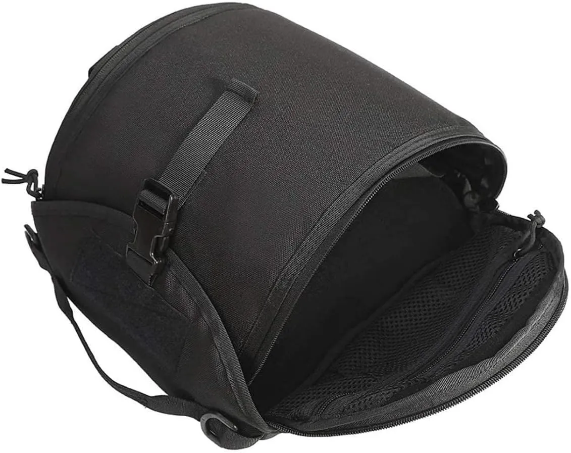 M MCGUIRE GEAR Tactical MOLLE Clamshell Helmet Bag, Padded and Fleece Lined Storage Case for Airsoft MilSim Motorcycle and Bike Helmets, MOLLE Compatible