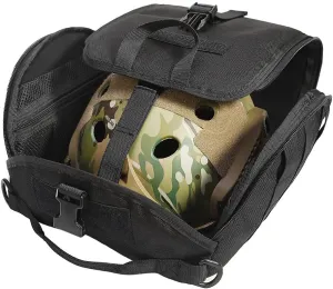 M MCGUIRE GEAR Tactical MOLLE Clamshell Helmet Bag, Padded and Fleece Lined Storage Case for Airsoft MilSim Motorcycle and Bike Helmets, MOLLE Compatible