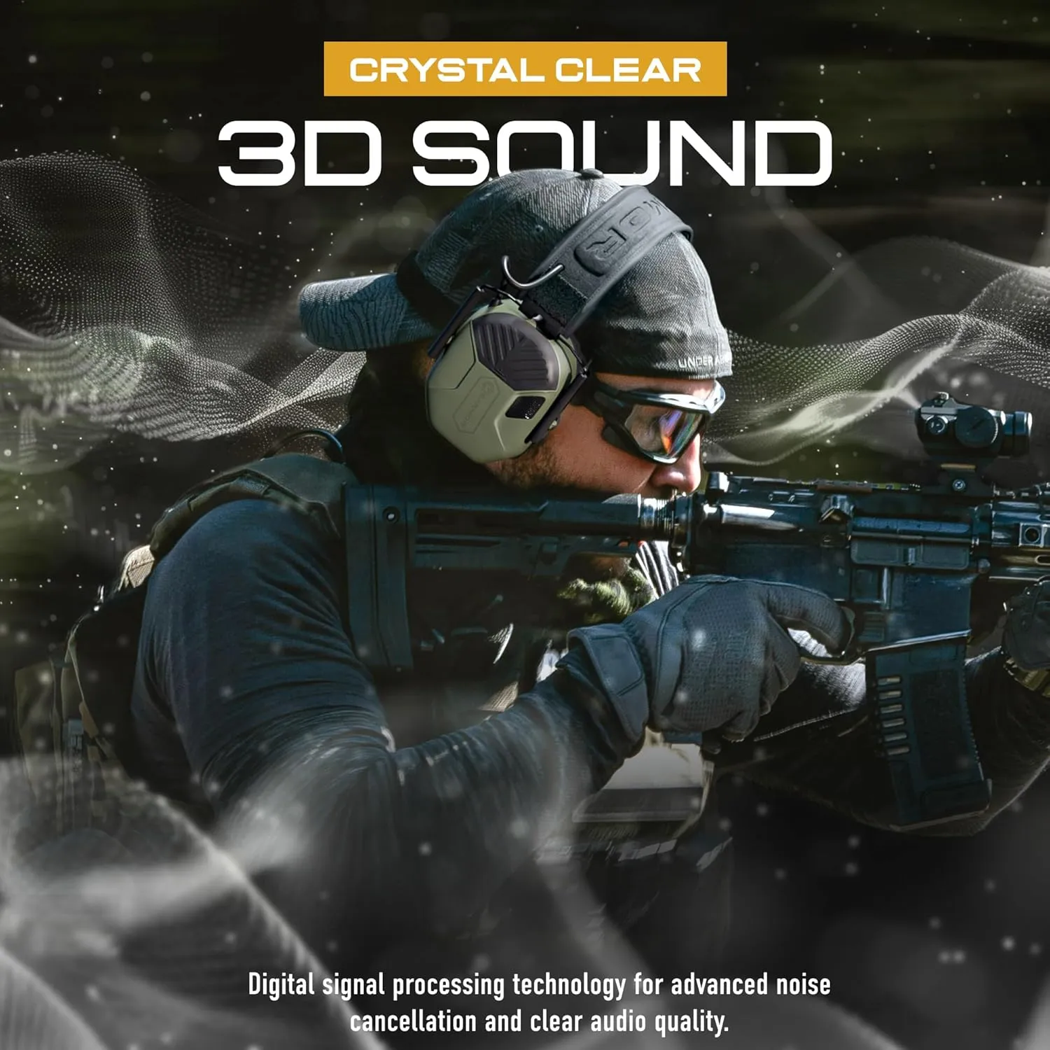 M300T Electronic Hearing Protection with Bluetooth Shooting Earmuffs Noise Reduction