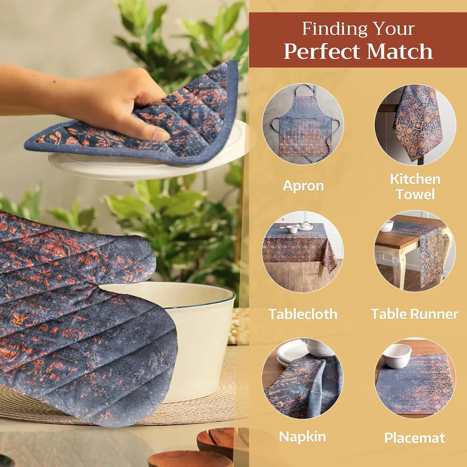 Maison d'Hermine Pot Holders Set 100% Cotton Heat Resistant Potholders 8" x 8" Hot Pads with Loop BBQ, Cooking, Baking, Grilling, Kitchen, Handling Hot Pans (Pack of 2, Imperfection)