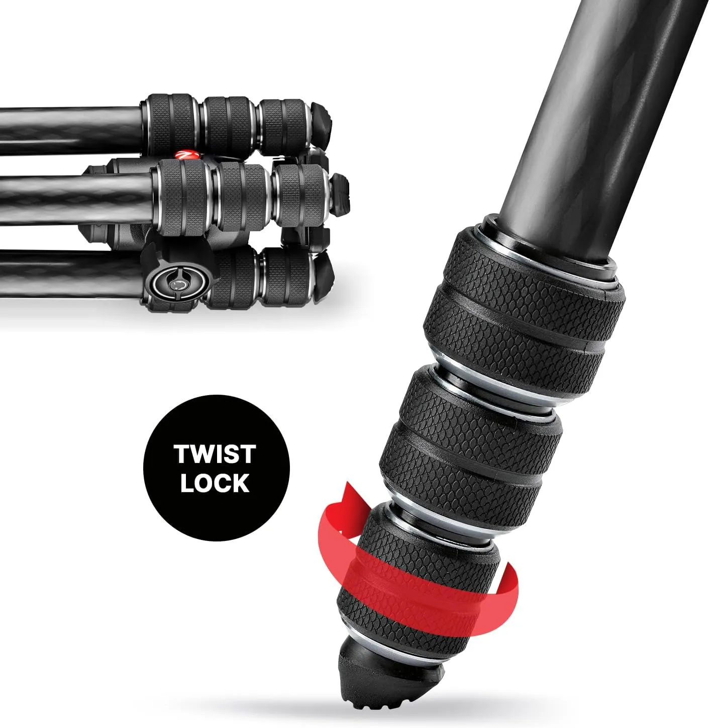 Manfrotto Befree Advanced 4-Section Carbon Fiber Travel Tripod with 494 Center Ball Head, Black
