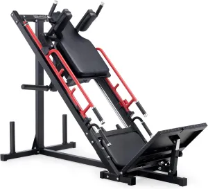 Marcy Commercial-Style Hack Squat and Leg Press Machine with 4-Level Safety Bar, Dual-Function Heavy-Duty Full Lower Body Strength Training Equipment for Home Use
