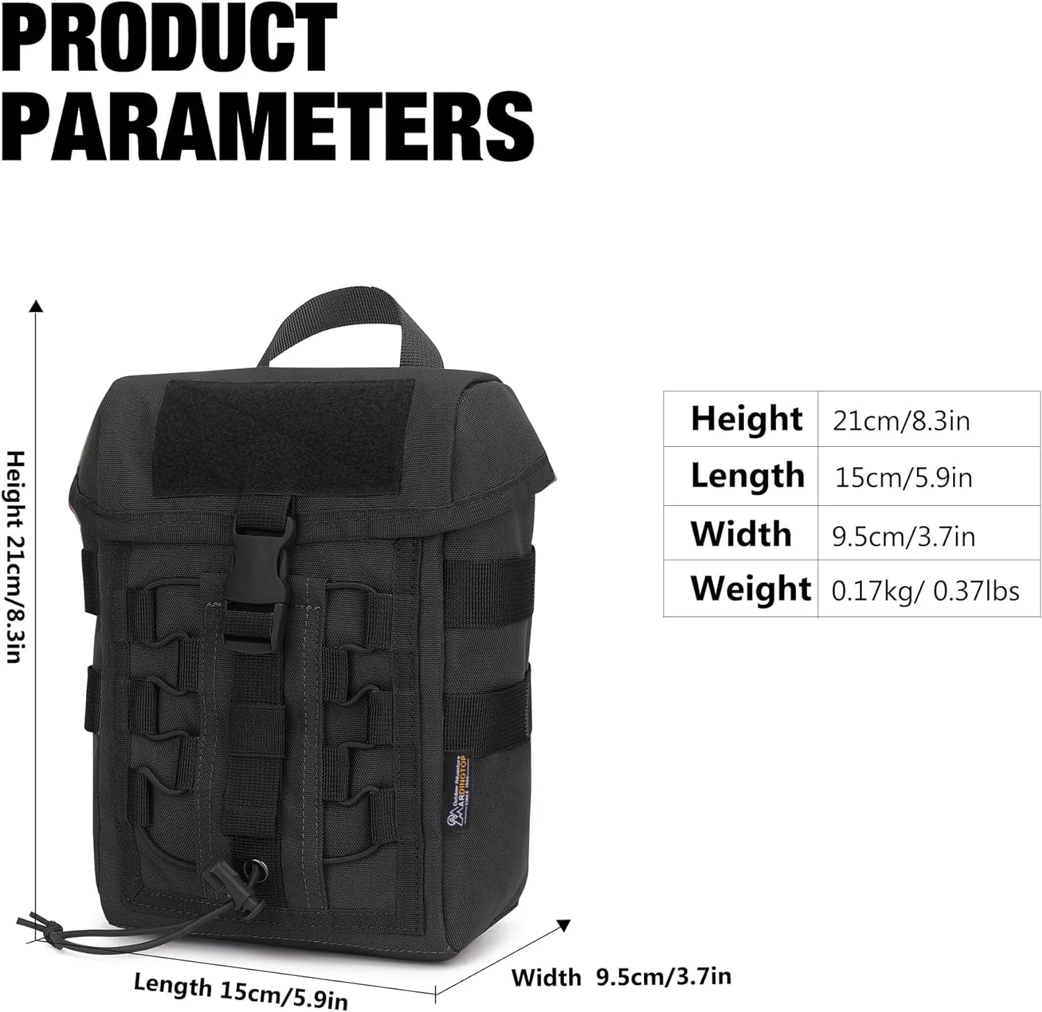 Mardingtop Molle Admin Pouch,EDC Pouch, Tactical Drawstring Pouch,Utility Pouch