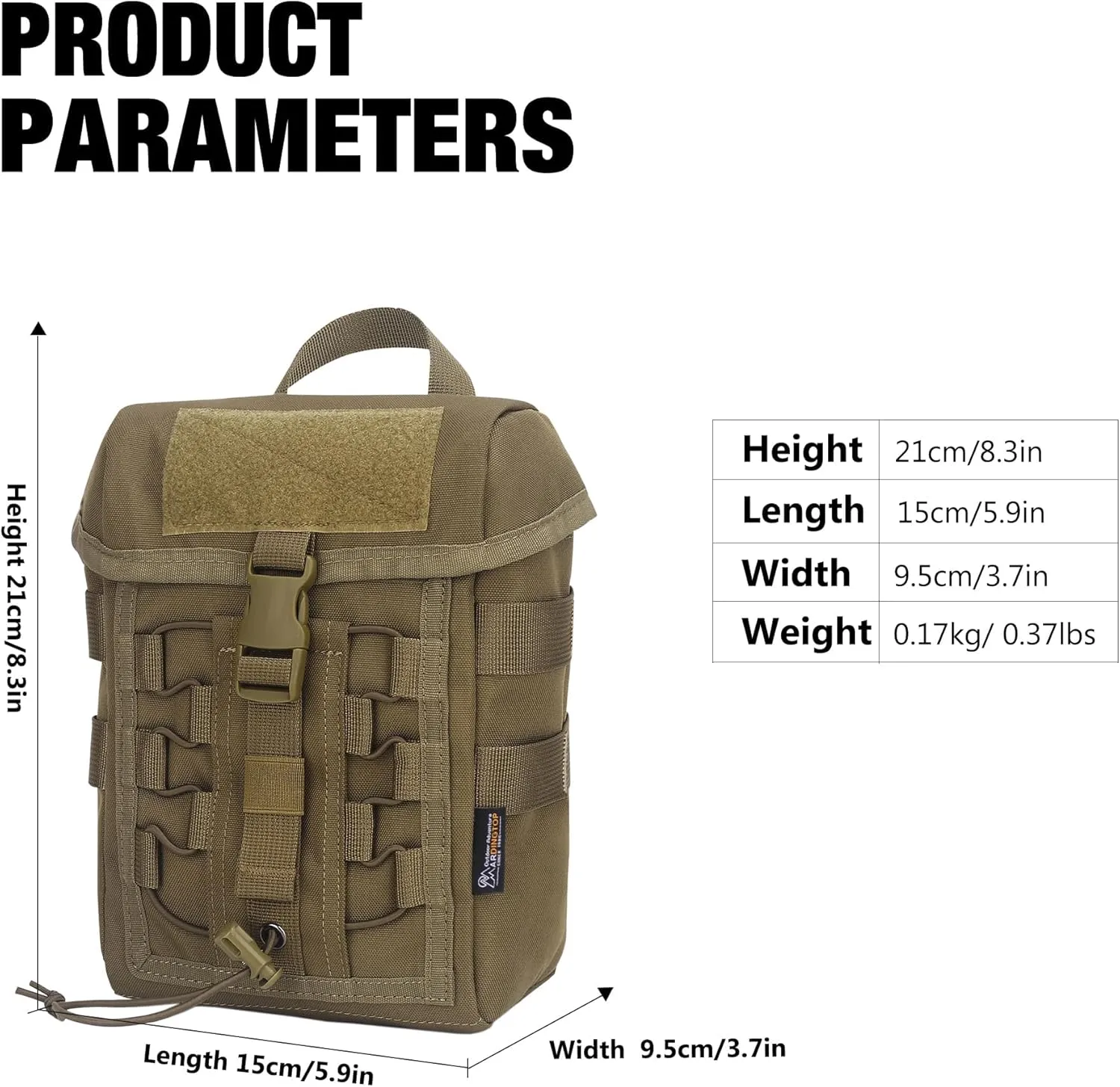 Mardingtop Molle Admin Pouch,EDC Pouch, Tactical Drawstring Pouch,Utility Pouch
