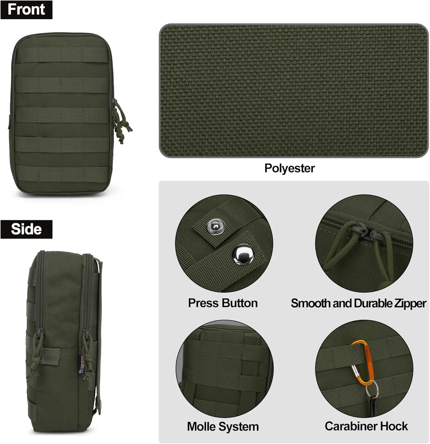 Mardingtop Molle Tactical Utility Pouch, EDC Admin Pouch Bag, Molle Attachment Military Modular Attachment
