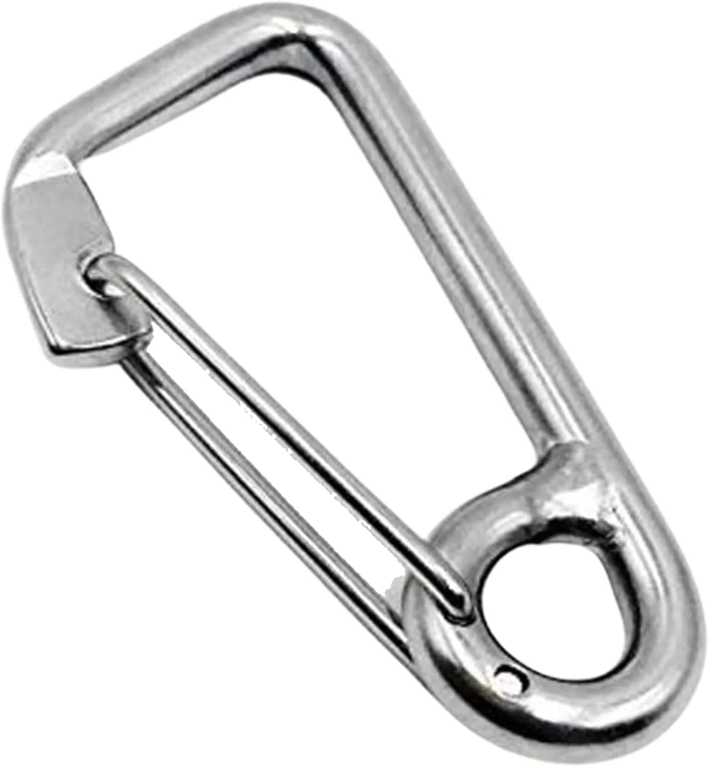 MARINE CITY Heavy Duty 316 Grade Stainless Steel Wire Gate Carabiner Spring Snap Hook for Boats – RVs – Backpacks – Camping – Hiking
