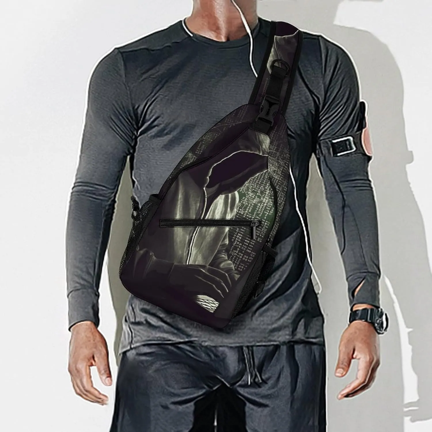 Maritime Sailboat Compass Crossbody Bag, Sling Bag, Sling Backpack, Belt Bags for Travel Outdoors Hiking