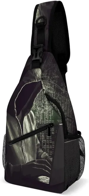 Maritime Sailboat Compass Crossbody Bag, Sling Bag, Sling Backpack, Belt Bags for Travel Outdoors Hiking