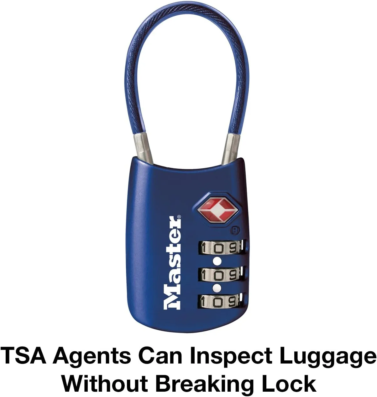 Master Lock 4680DBLK TSA-Approved Luggage Lock, 1-3/16-in. Wide, Black & TSA Set Your Own Combination Luggage Lock, Approved for Backpacks, Bags and Luggage, Colors May Vary