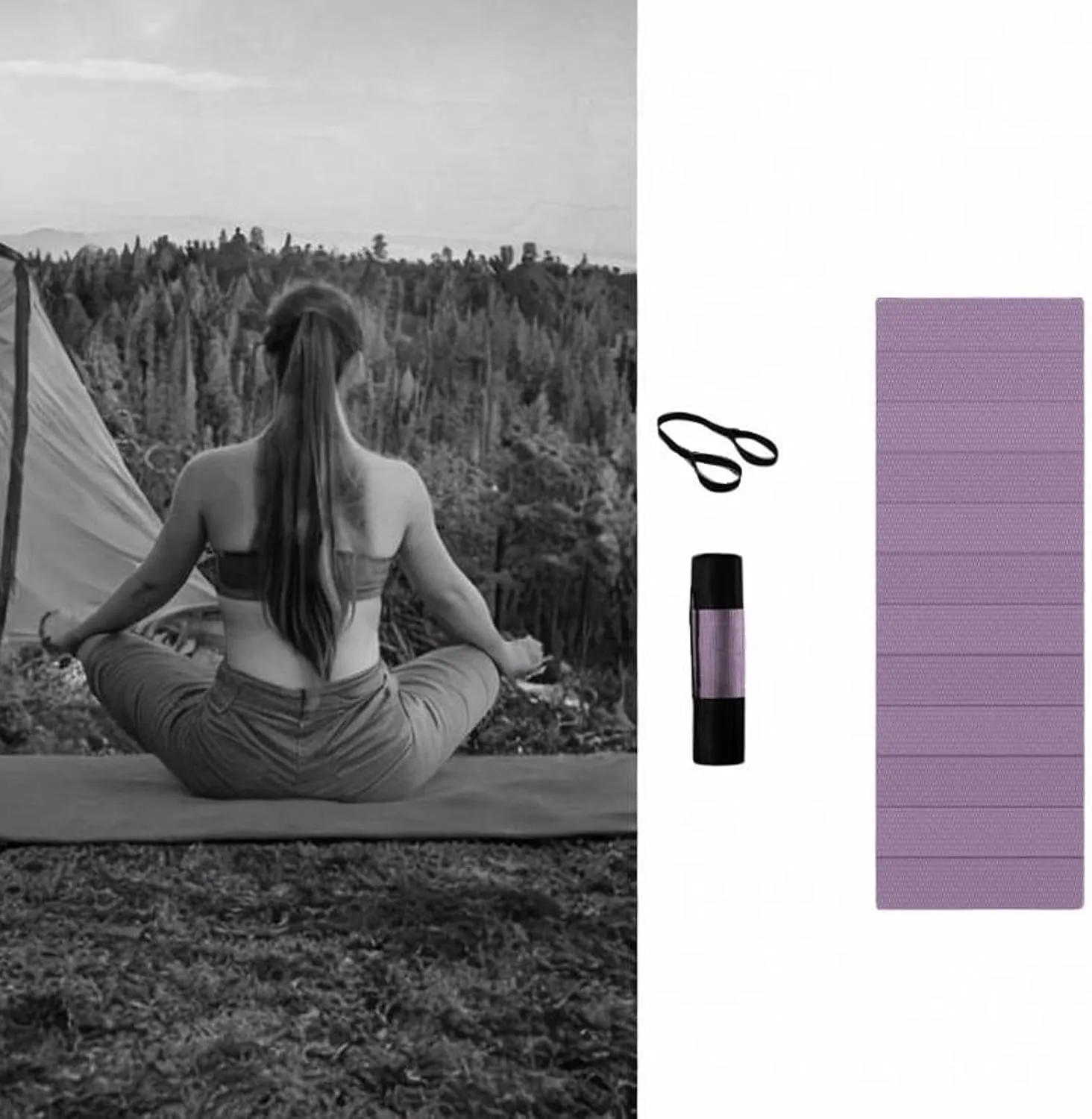 Mat Camping Mat Folding with Carry Bag Camping Sleeping Pad Exercise Pad for Training Hiking Backpacking Indoor