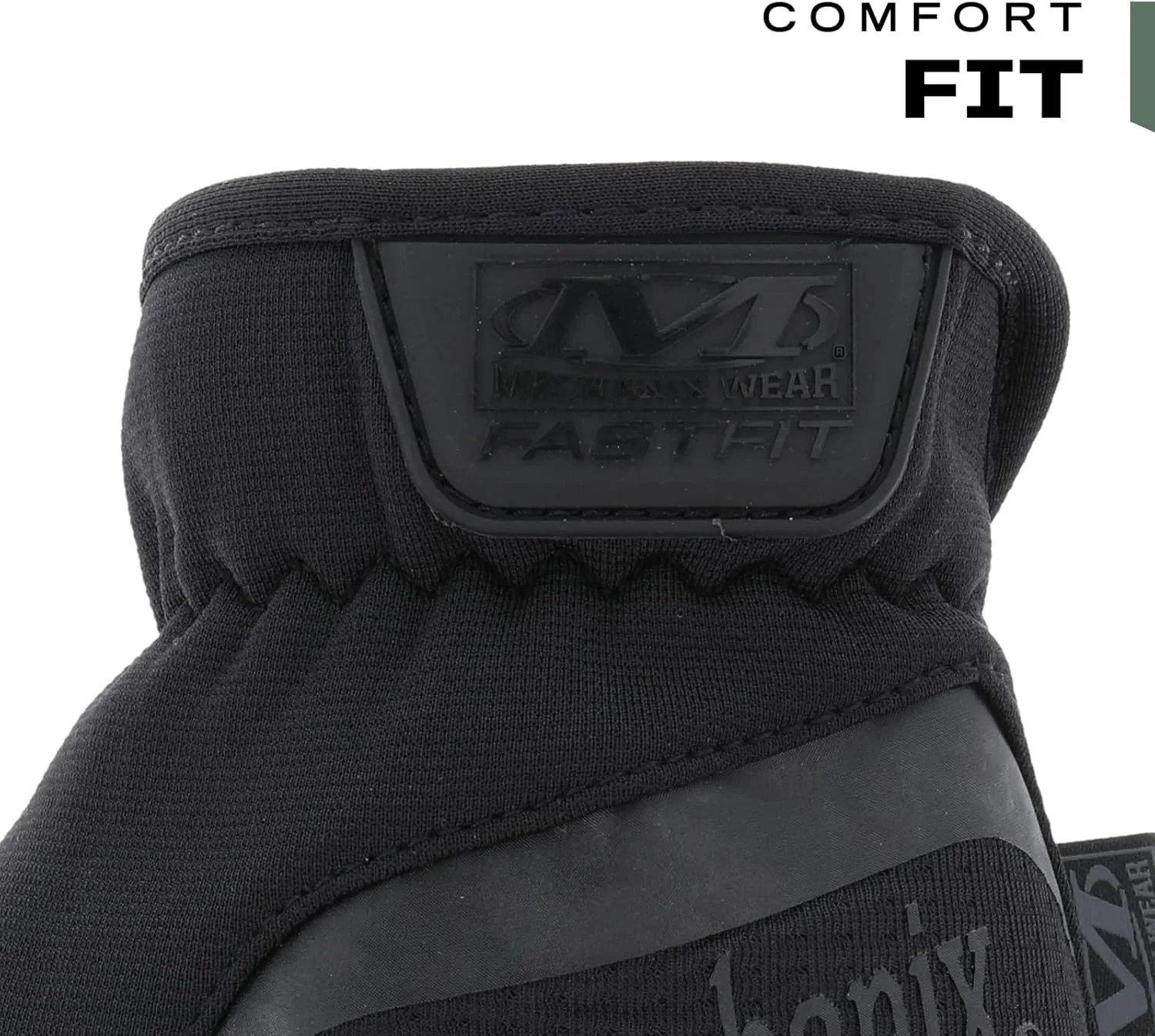 Mechanix Wear: FastFit Tactical Gloves with Elastic Cuff for Secure Fit, Work Gloves with Flexible Grip for Multi-Purpose Use, Durable Touchscreen Capable Safety Gloves for Men (Black, Large)