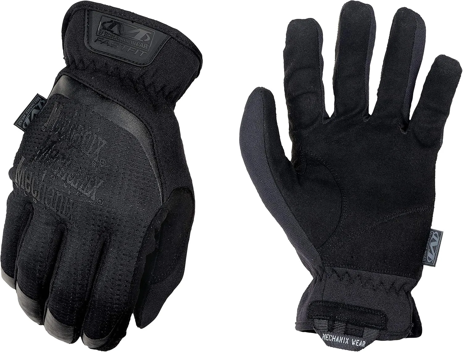 Mechanix Wear: FastFit Tactical Gloves with Elastic Cuff for Secure Fit, Work Gloves with Flexible Grip for Multi-Purpose Use, Durable Touchscreen Capable Safety Gloves for Men (Black, Large)