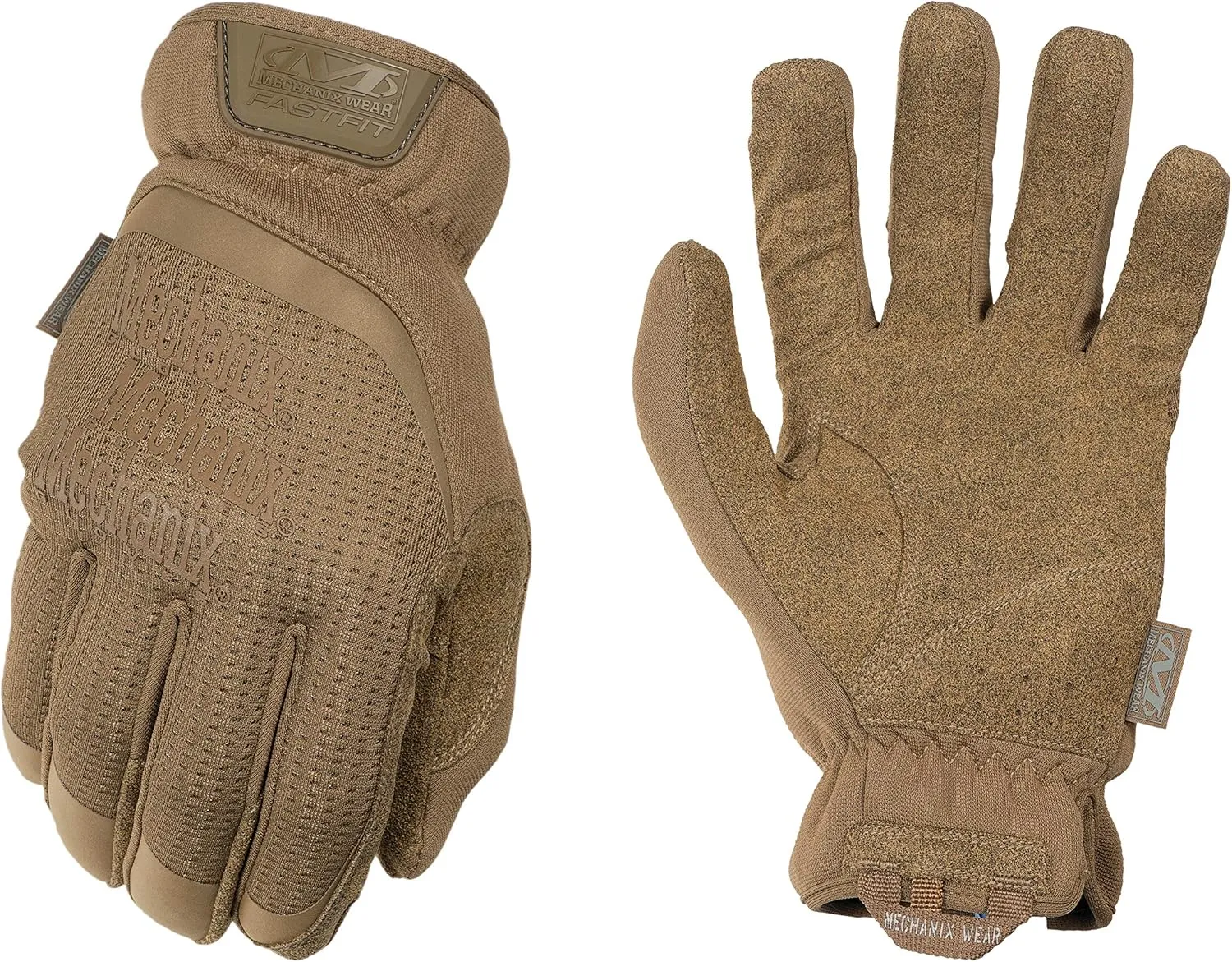 Mechanix Wear: FastFit Tactical Gloves with Elastic Cuff for Secure Fit, Work Gloves with Flexible Grip for Multi-Purpose Use, Durable Touchscreen Capable Safety Gloves for Men (Brown, Large)