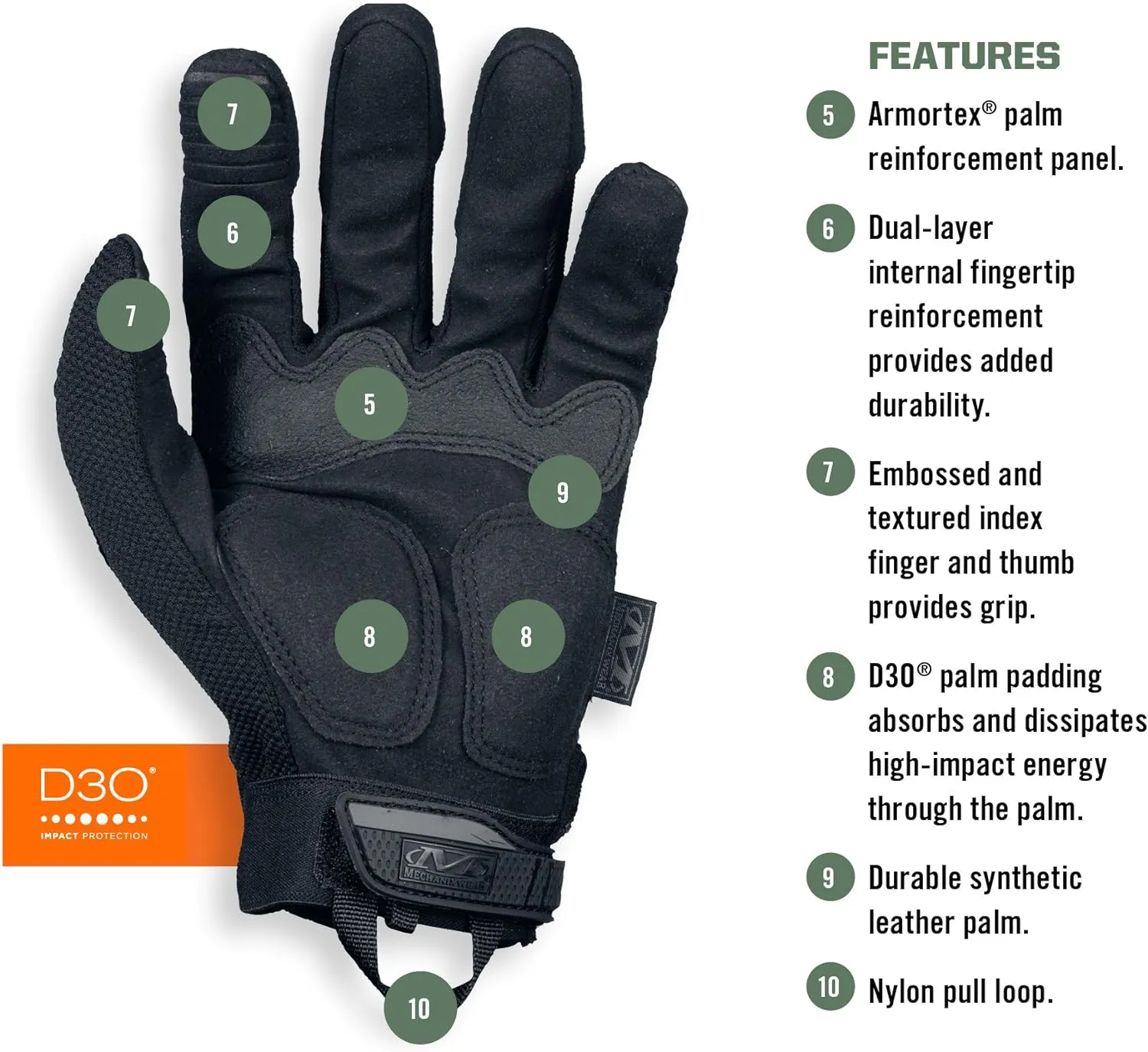 Mechanix Wear: M-Pact Covert Tactical Gloves with Secure Fit, Touchscreen Capable Safety Gloves for Men, Work Gloves with Impact Protection and Vibration Absorption (Black, Large)