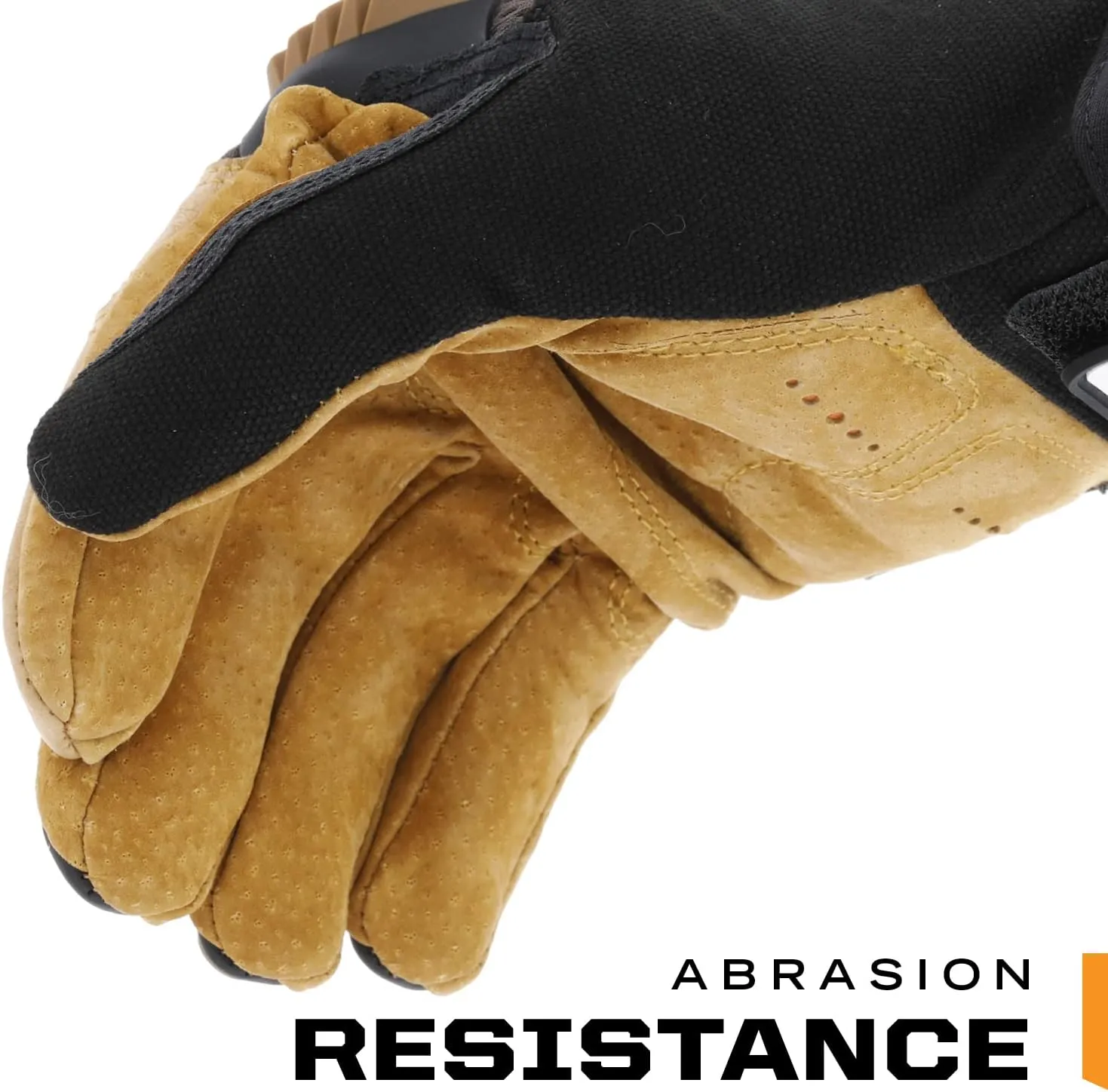 Mechanix Wear: M-Pact Durahide Leather Work Gloves with Secure Fit, Work Gloves with Impact Protection and Vibration Absorption, Safety Gloves for Men (Brown, Large)