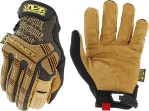 Mechanix Wear: M-Pact Durahide Leather Work Gloves with Secure Fit, Work Gloves with Impact Protection and Vibration Absorption, Safety Gloves for Men (Brown, Large)