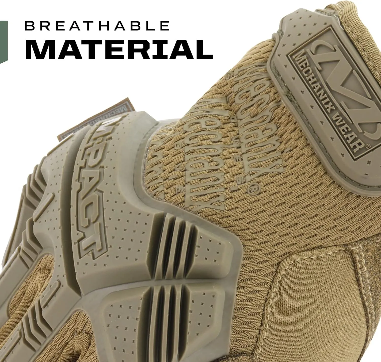 Mechanix Wear: M-Pact Tactical Gloves with Secure Fit, Touchscreen Capable Safety Gloves for Men, Work Gloves with Impact Protection and Vibration Absorption (Brown, Medium)