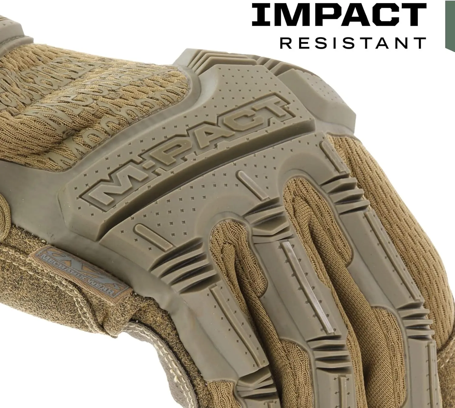 Mechanix Wear: M-Pact Tactical Gloves with Secure Fit, Touchscreen Capable Safety Gloves for Men, Work Gloves with Impact Protection and Vibration Absorption (Brown, Medium)