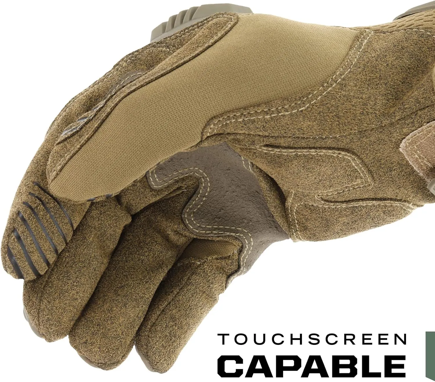 Mechanix Wear: M-Pact Tactical Gloves with Secure Fit, Touchscreen Capable Safety Gloves for Men, Work Gloves with Impact Protection and Vibration Absorption (Brown, Medium)