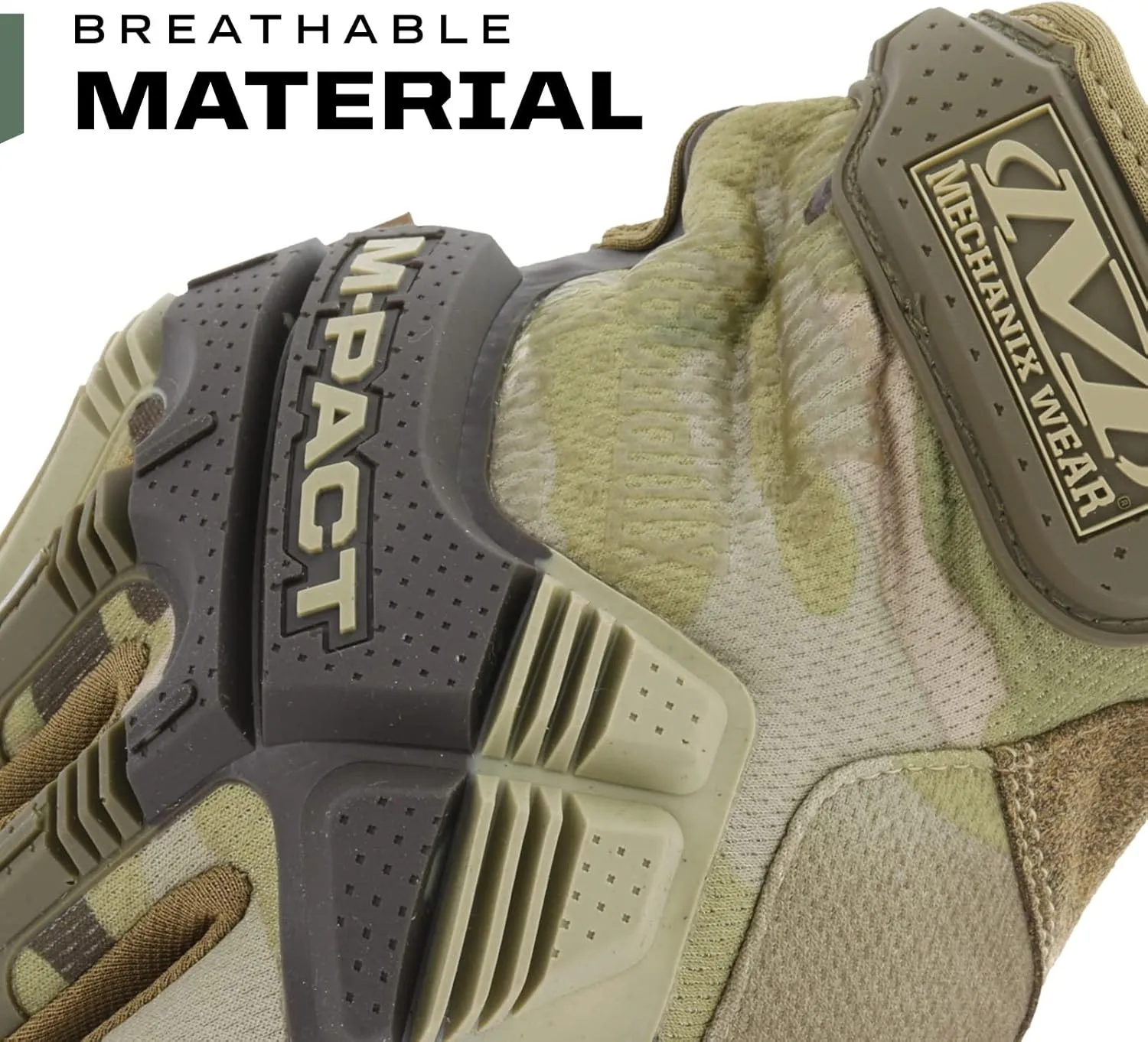 Mechanix Wear: M-Pact Tactical Gloves with Secure Fit, Touchscreen Capable Safety Gloves for Men, Work Gloves with Impact Protection and Vibration Absorption (Camouflage - MultiCam, Large)