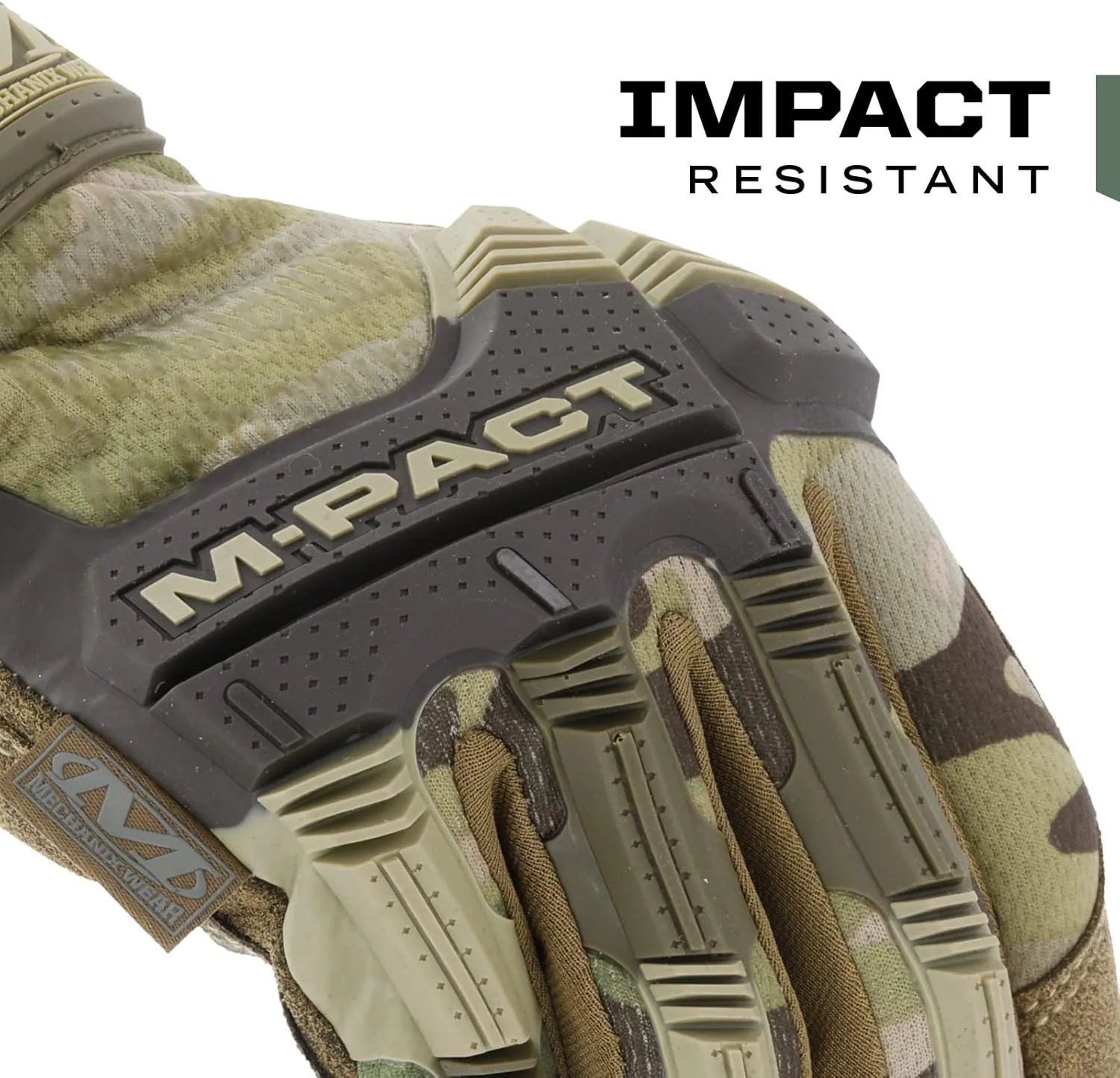 Mechanix Wear: M-Pact Tactical Gloves with Secure Fit, Touchscreen Capable Safety Gloves for Men, Work Gloves with Impact Protection and Vibration Absorption (Camouflage - MultiCam, Large)