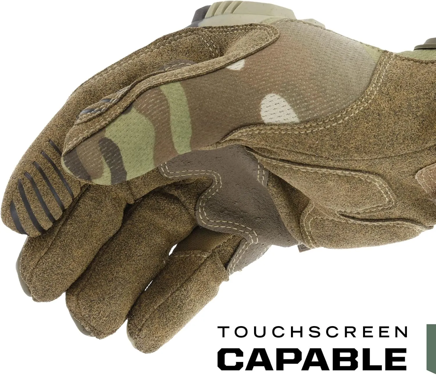 Mechanix Wear: M-Pact Tactical Gloves with Secure Fit, Touchscreen Capable Safety Gloves for Men, Work Gloves with Impact Protection and Vibration Absorption (Camouflage - MultiCam, Large)