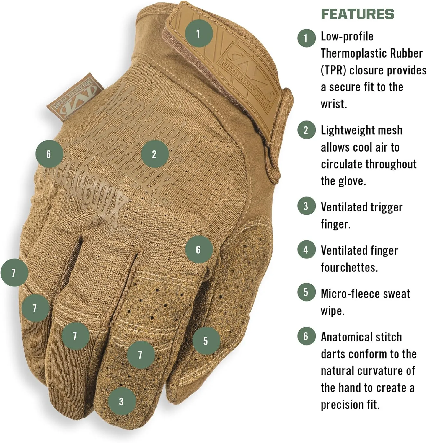 Mechanix Wear Specialty Vent Covert Glove Coyote Large