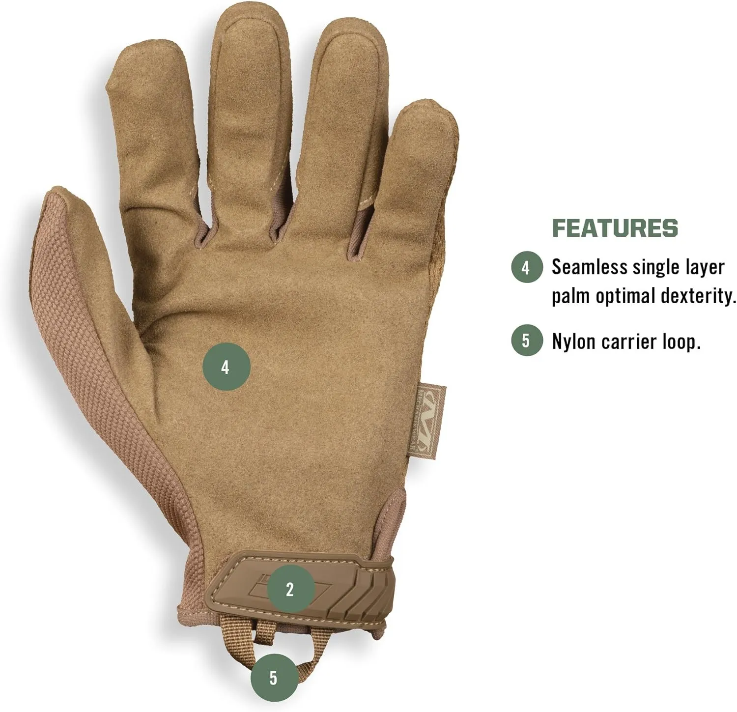 Mechanix Wear: The Original Tactical Work Gloves with Secure Fit, Flexible Grip for Multi-Purpose Use, Durable Touchscreen Safety Gloves for Men (Brown, Large)