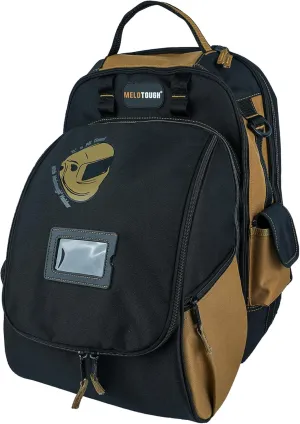 MELOTOUGH Welding Backpack for Tools and Helmet Extreme Gear Pack with Large Capacity Helmet Holder Luggage Storage Bag(Khaki