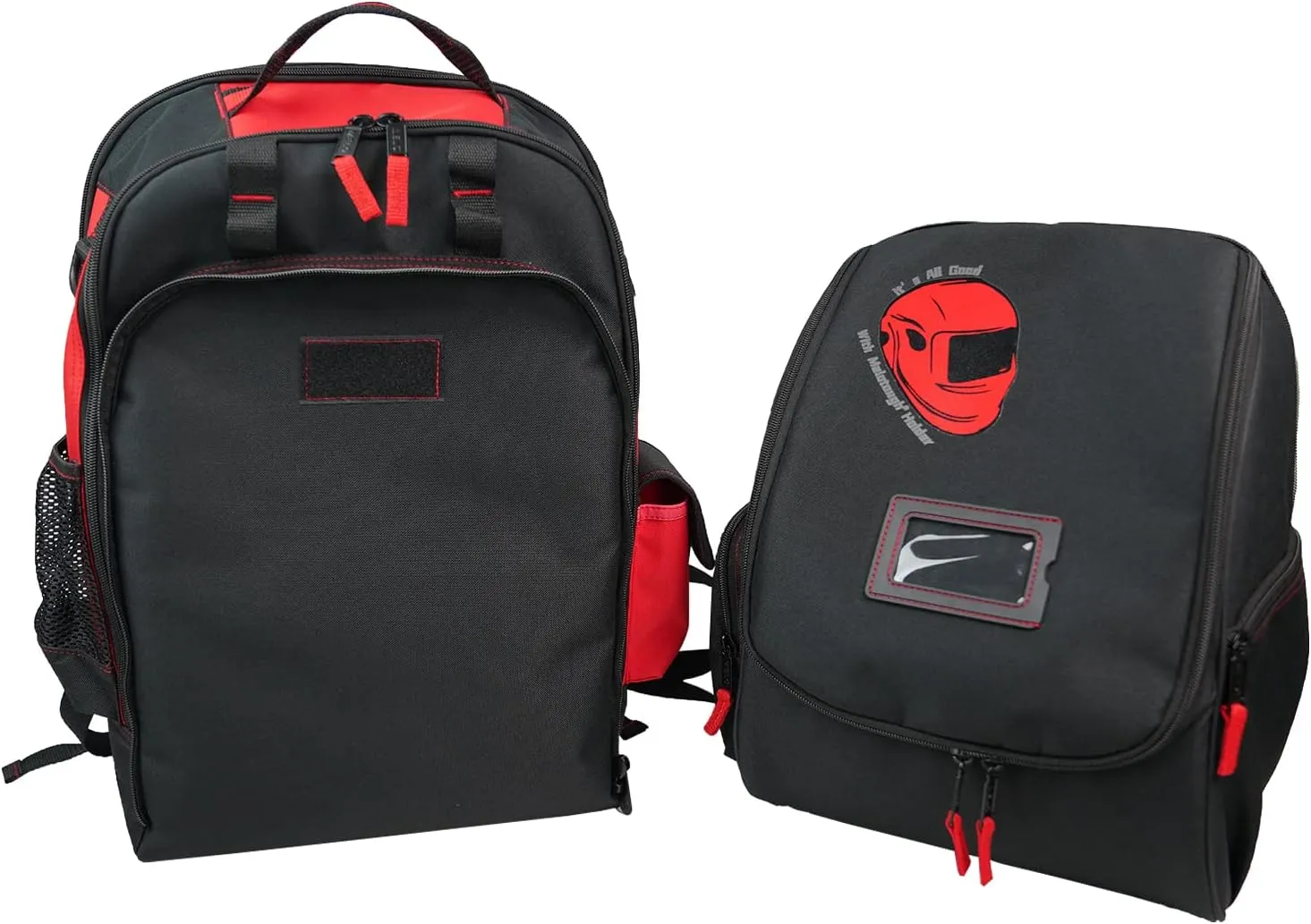 MELOTOUGH Welding Tool backpack Extreme Gear Pack with Large Capacity Helmet Holder Luggage Storage Bag(Red）