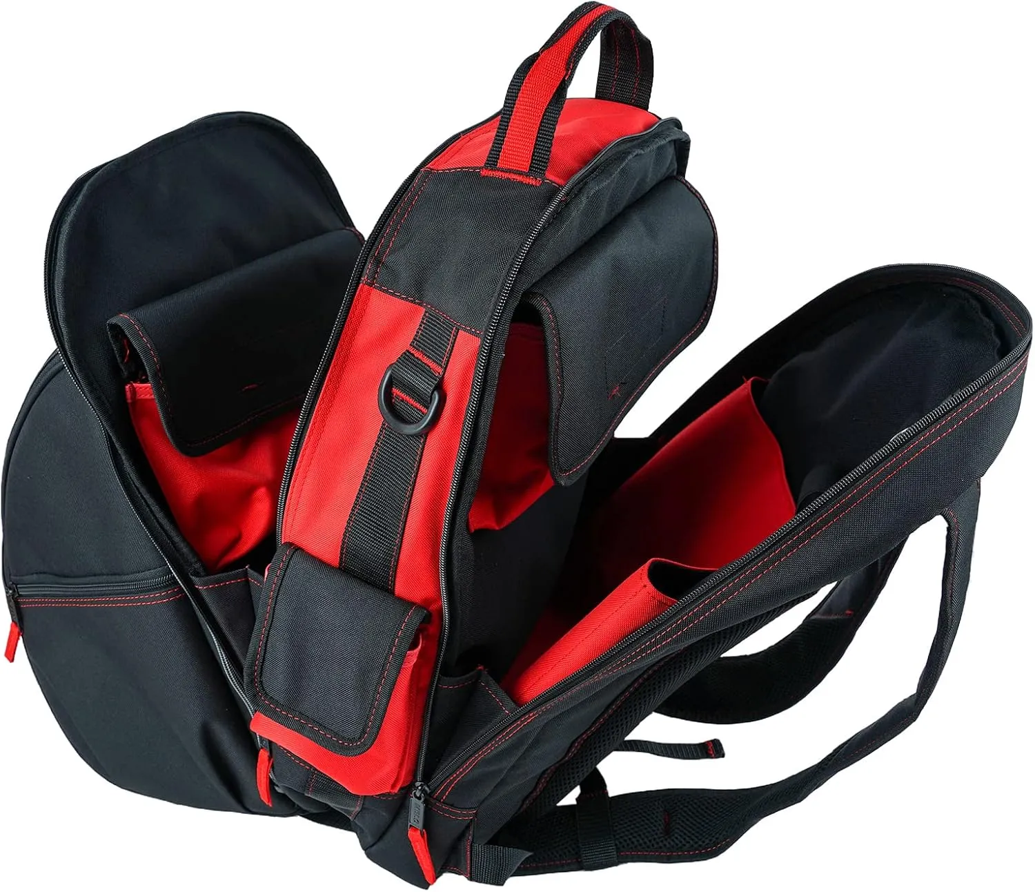 MELOTOUGH Welding Tool backpack Extreme Gear Pack with Large Capacity Helmet Holder Luggage Storage Bag(Red）