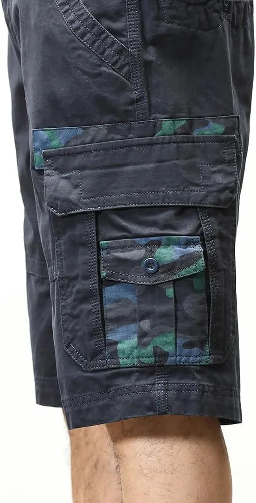 Men's Camouflage Tactical Cargo Shorts Cotton Multi Pockets Slim Fit Military Shorts