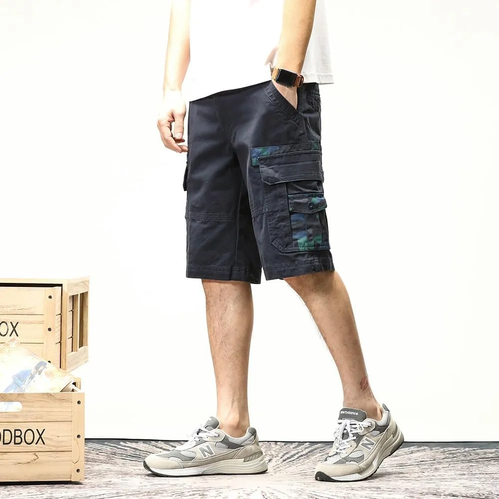 Men's Camouflage Tactical Cargo Shorts Cotton Multi Pockets Slim Fit Military Shorts