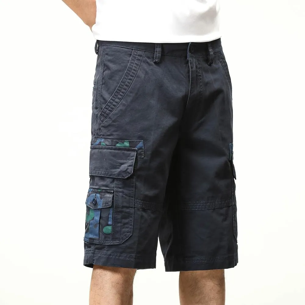 Men's Camouflage Tactical Cargo Shorts Cotton Multi Pockets Slim Fit Military Shorts