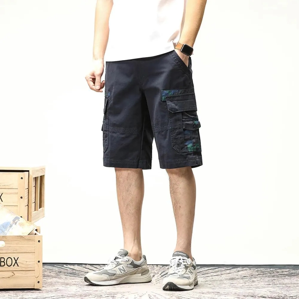 Men's Camouflage Tactical Cargo Shorts Cotton Multi Pockets Slim Fit Military Shorts
