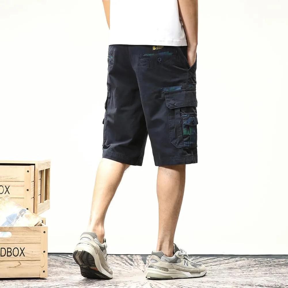 Men's Camouflage Tactical Cargo Shorts Cotton Multi Pockets Slim Fit Military Shorts