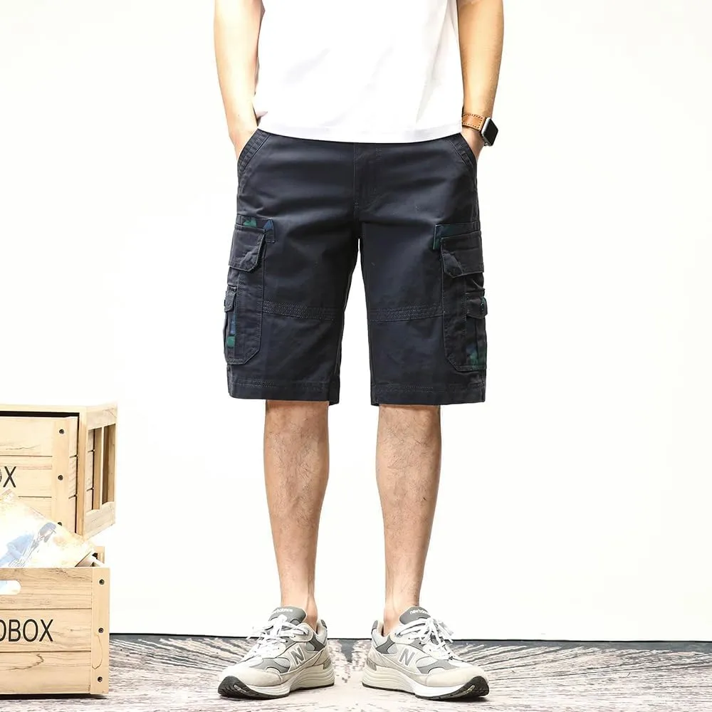 Men's Camouflage Tactical Cargo Shorts Cotton Multi Pockets Slim Fit Military Shorts
