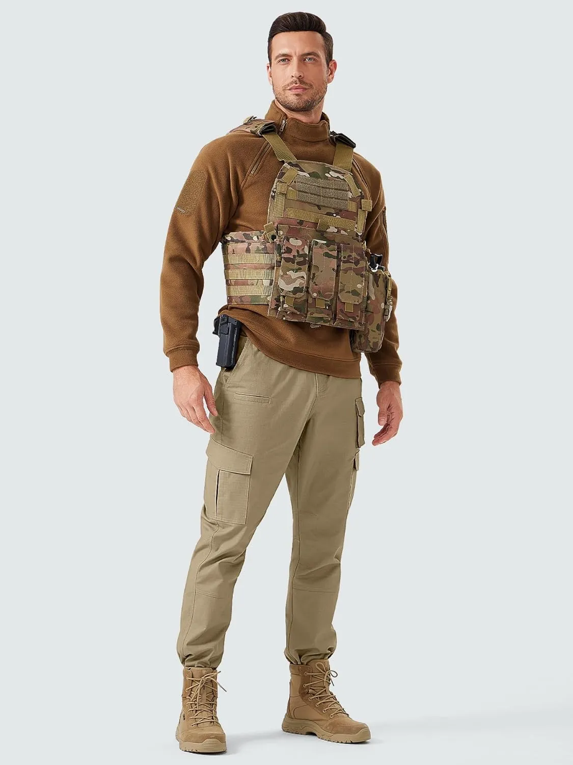 Men's Cargo Work Pants Water Resistant Tactical Pants 29"/31"/33" Lightweight Hiking Ripstop Pants Outdoor Apparel