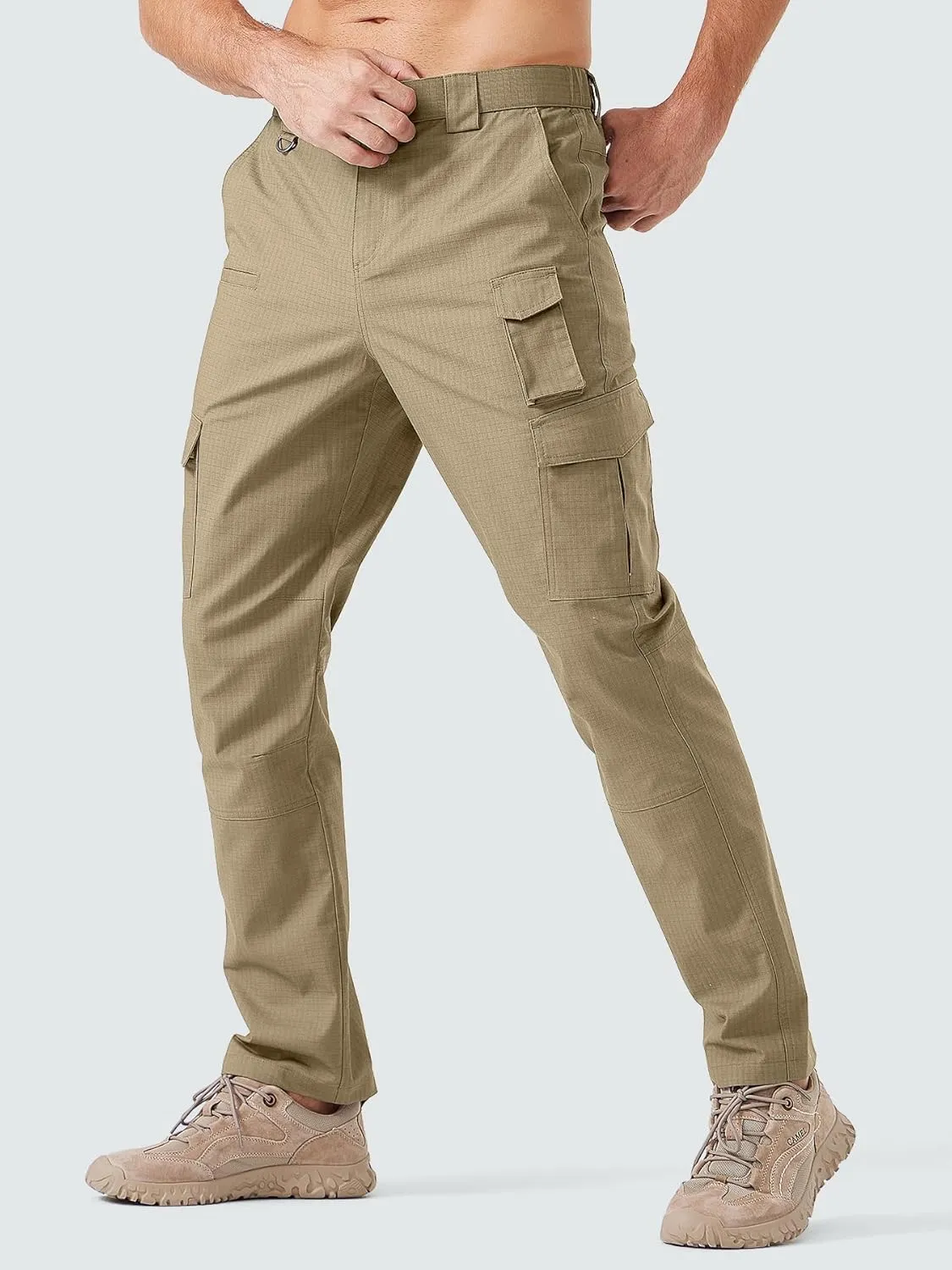 Men's Cargo Work Pants Water Resistant Tactical Pants 29"/31"/33" Lightweight Hiking Ripstop Pants Outdoor Apparel