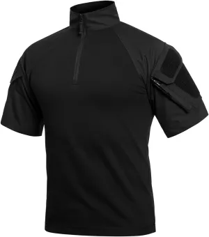 Men's Combat Tactical Shirt Military-Airsoft-Paintball-Camping Gear Army Security Clothes with 2 Pockets