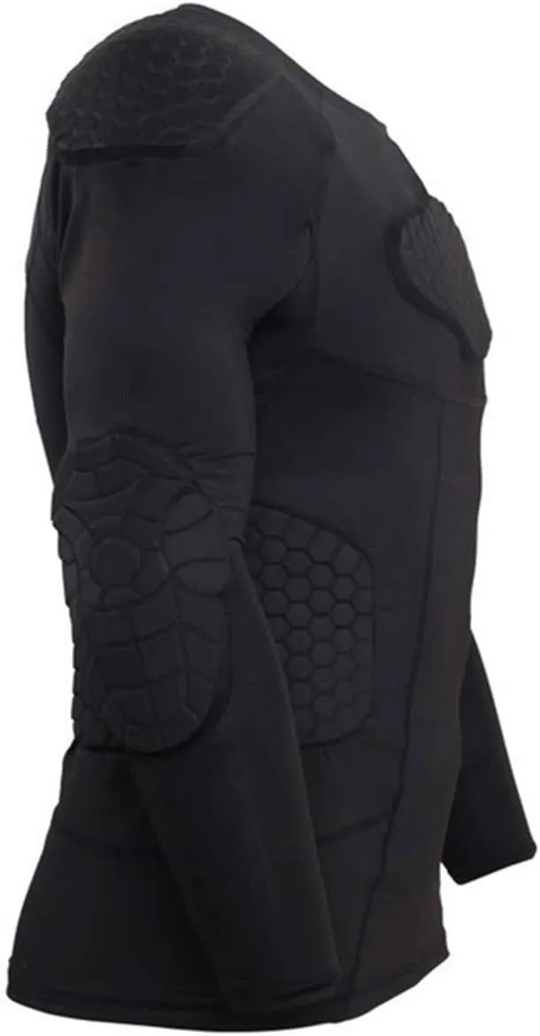 Men's Goalkeeper Shirt Padded Football Protective Gear for Men Training Suit Rib Protector for Soccer Basketball Paintball