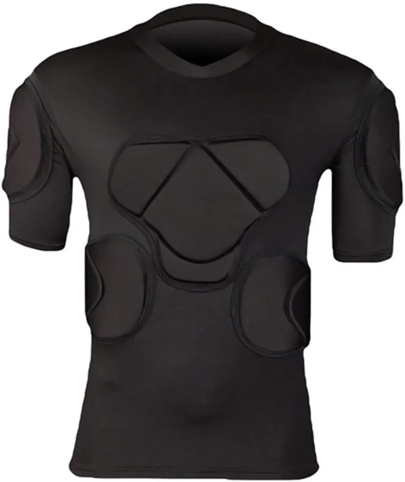 Men's Goalkeeper Shirt Padded Football Protective Gear for Men Training Suit Rib Protector for Soccer Basketball Paintball