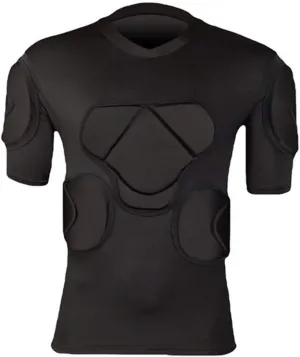 Men's Goalkeeper Shirt Padded Football Protective Gear for Men Training Suit Rib Protector for Soccer Basketball Paintball