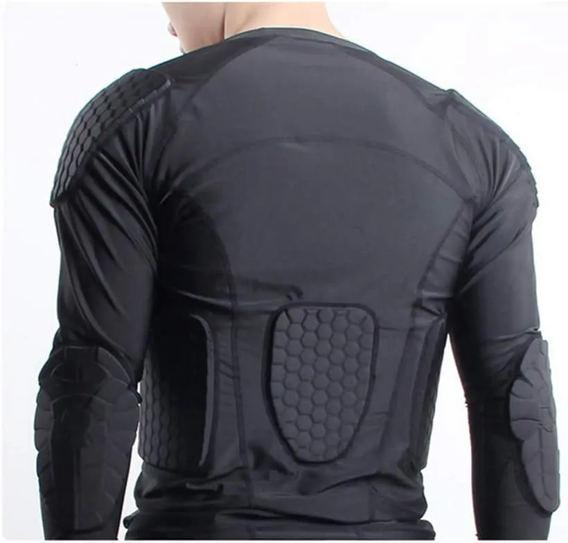 Men's Goalkeeper Shirt Padded Football Protective Gear for Men Training Suit Rib Protector for Soccer Basketball Paintball